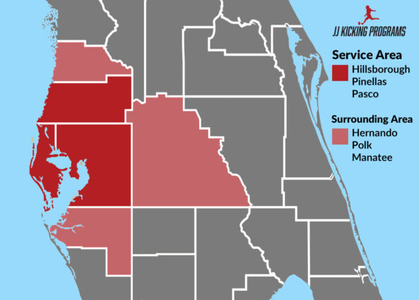 About JJ Kicking Service Area Map